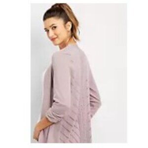 Maurices Pointelle Back Cardigan in Lilac Dusk